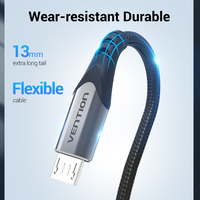 Vention Micro USB kabel 3A nylonowa szybka ładowarka USB typ C kabel danych do Samsung Xiaomi LG Android Micro USB kable telefonów komórkowych 5